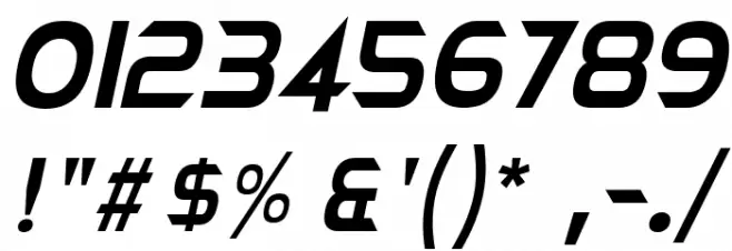 NEOTERIQUE Italic Font OTHER CHARS