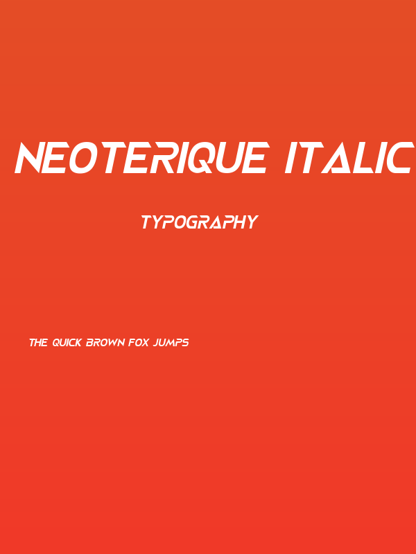 NEOTERIQUE Italic Poster