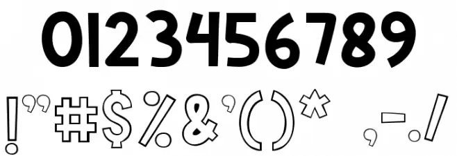 NEROS Fuentes OTROS CHARS