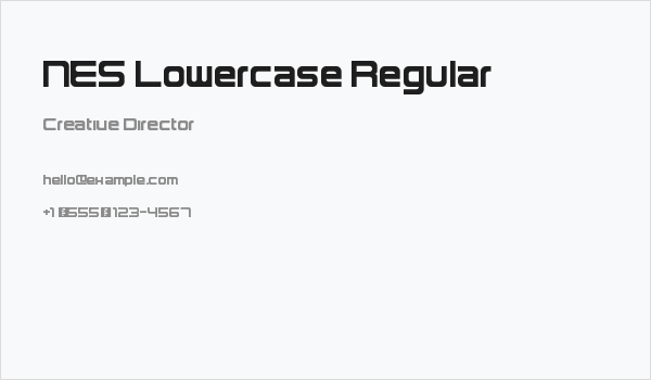 NES Lowercase Regular Business Card