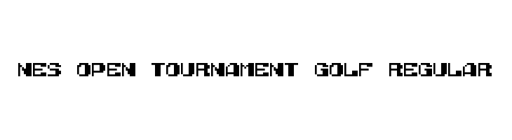 NES Open Tournament Golf Regular  Frei Schriftart Herunterladen