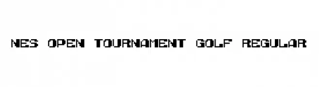 NES Open Tournament Golf Regular  नि: शुल्क फ़ॉन्ट्स डाउनलोड