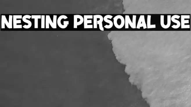 NESTING PERSONAL USE Schriftart examples