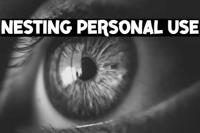 NESTING PERSONAL USE Schriftart examples
