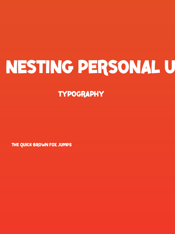 NESTING PERSONAL USE Poster