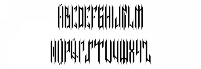 NETHER TYPE BETA 001 Шрифта ВЕРХНИЙ