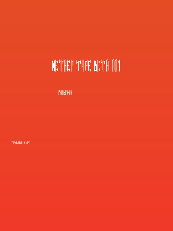 NETHER TYPE BETA 001 Poster