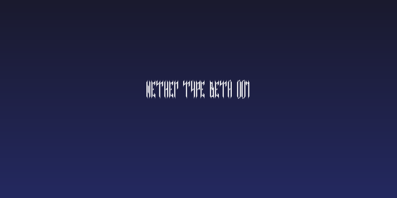 NETHER TYPE BETA 001 Social Header