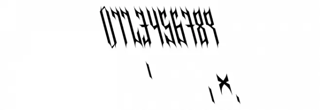 NETHER TYPE BETA 002 Reverse Font OTHER CHARS