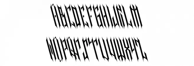 NETHER TYPE BETA 002 Reverse फ़ॉन्ट अपरकेस