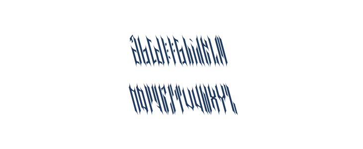 NETHER TYPE BETA 002 Reverse Lowercase