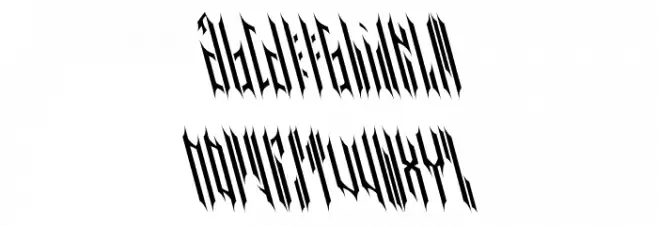 NETHER TYPE BETA 002 Reverse 字体 小写