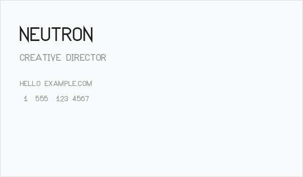 NEUTRON Business Card
