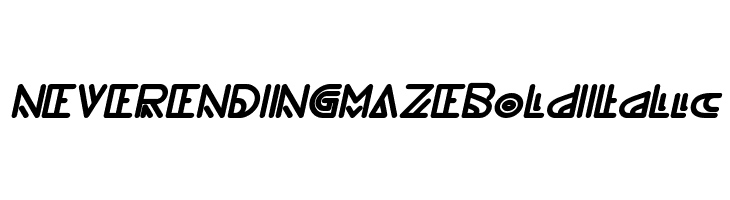 NEVER ENDING MAZE Bold Italic  font caratteri gratis