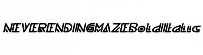 NEVER ENDING MAZE Bold Italic  Free Fonts Download