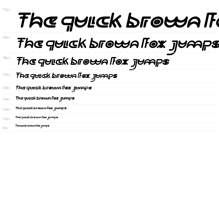 NEVER ENDING MAZE Bold Italic Waterfall