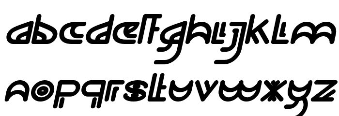 NEVER ENDING MAZE Bold Italic Font LOWERCASE