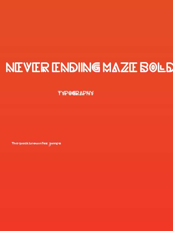 NEVER ENDING MAZE Bold Poster