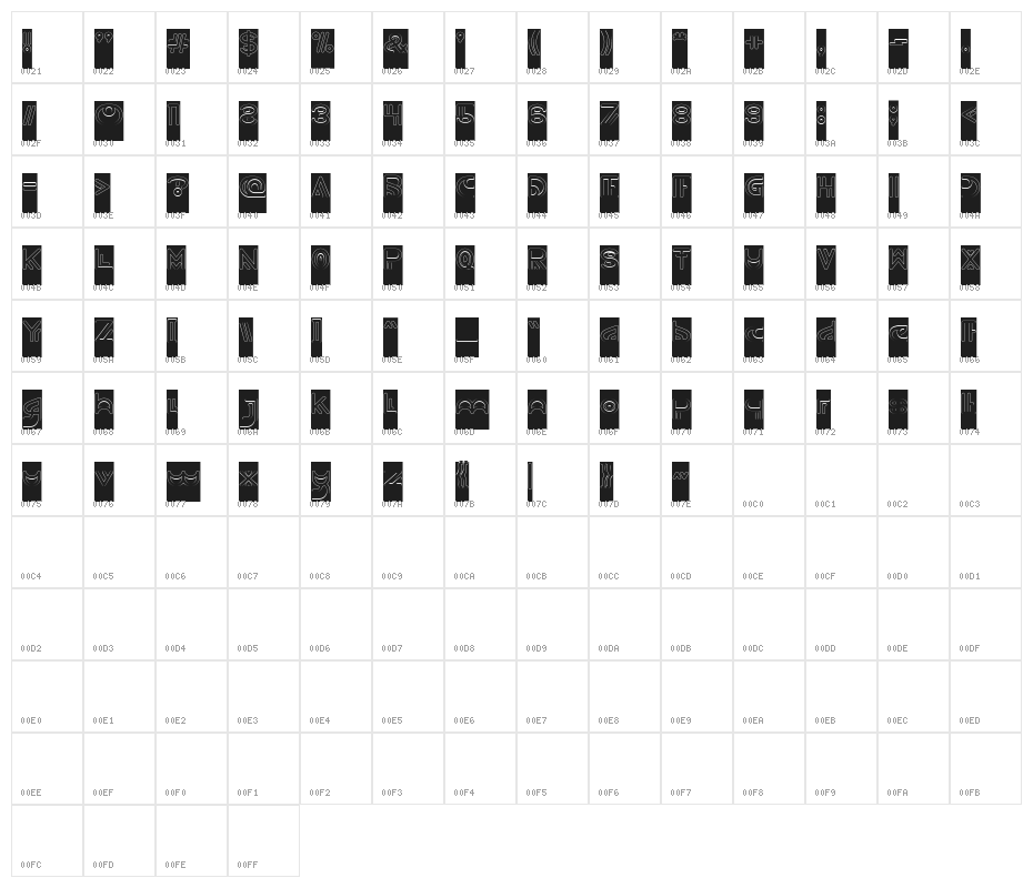 NEVER ENDING MAZE-Hollow-Invers Character Map