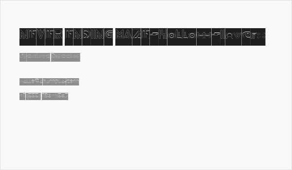 NEVER ENDING MAZE-Hollow-Invers Business Card