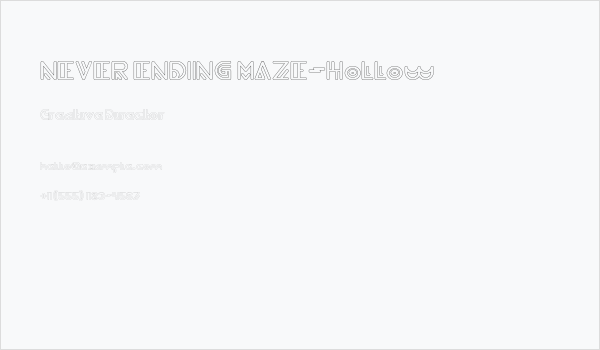 NEVER ENDING MAZE-Hollow Business Card
