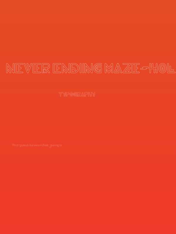 NEVER ENDING MAZE-Hollow Poster