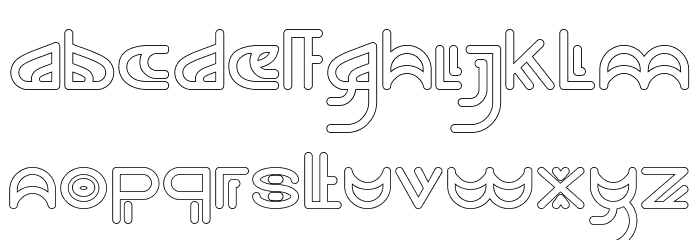 NEVER ENDING MAZE-Hollow Font LOWERCASE