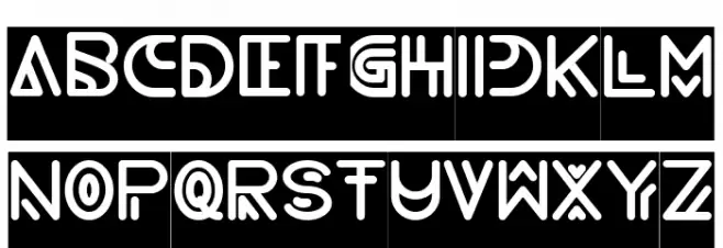 NEVER ENDING MAZE-Inverse Schriftart Groß