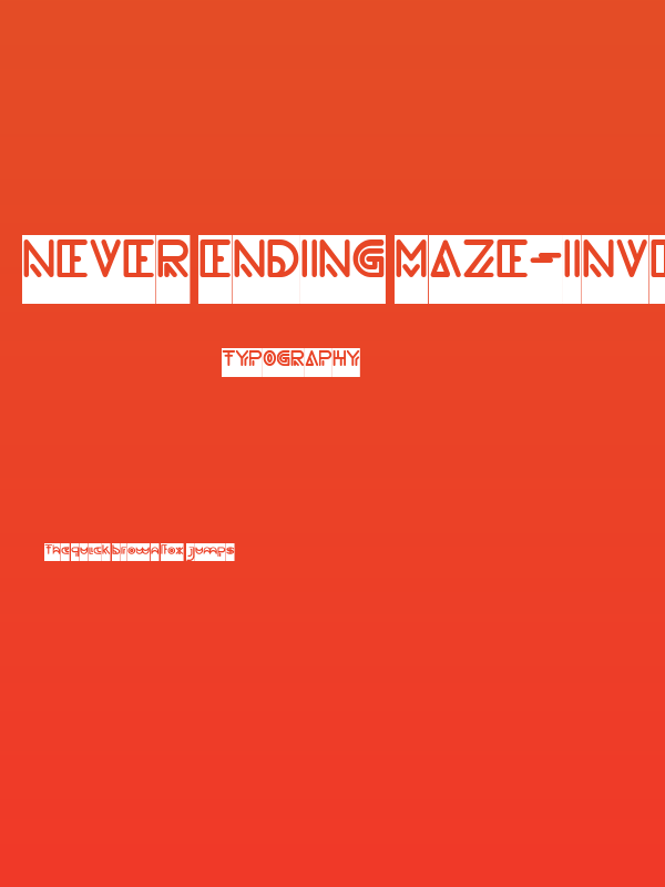 NEVER ENDING MAZE-Inverse Poster