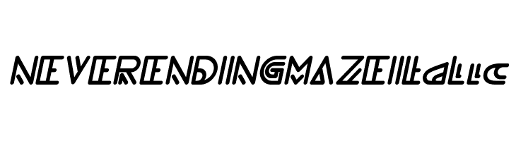 NEVER ENDING MAZE Italic  Скачать бесплатные шрифты