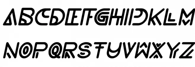 NEVER ENDING MAZE Italic Polices MAJUSCULES