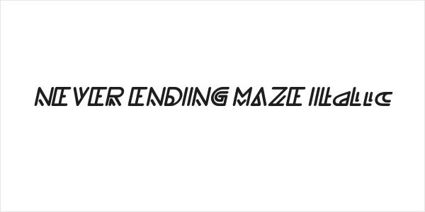 NEVER ENDING MAZE Italic Logo