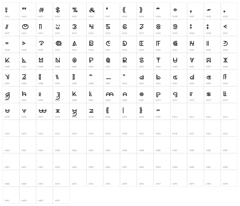 NEVER ENDING MAZE-Light Character Map