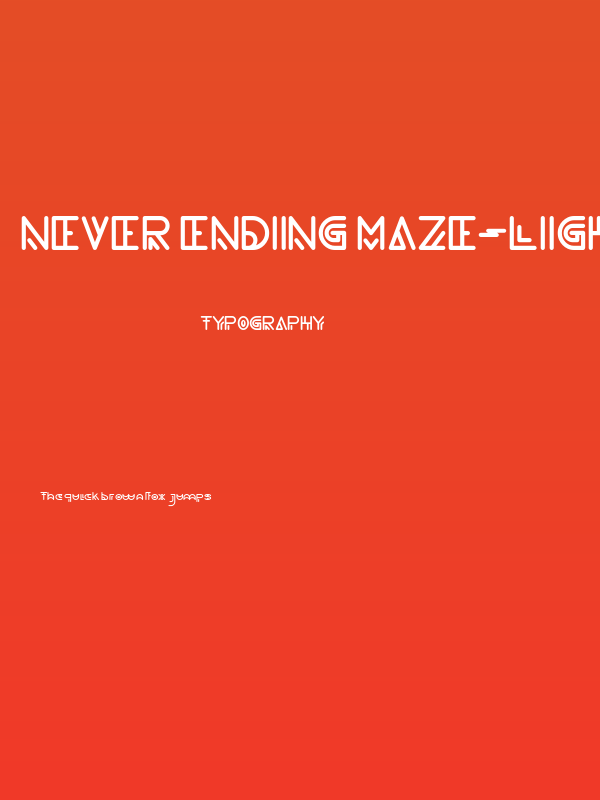 NEVER ENDING MAZE-Light Poster