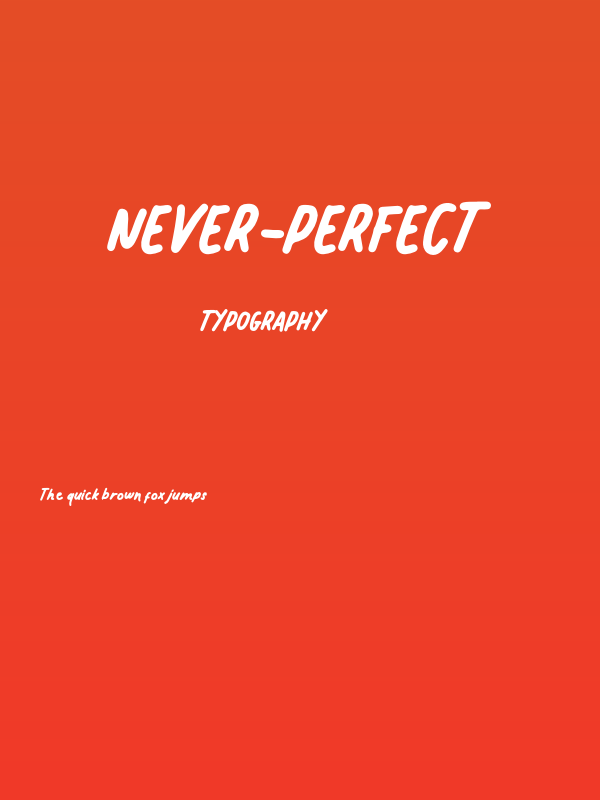 NEVER-PERFECT Poster