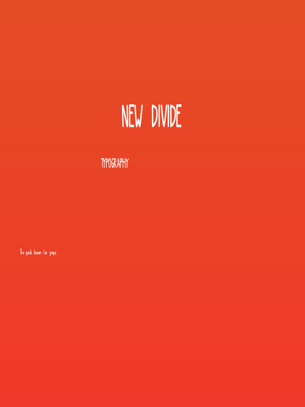 NEW DIVIDE Poster