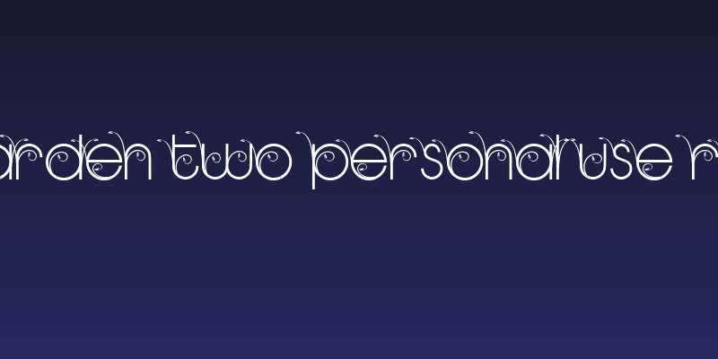 NEW GARDEN TWO PERSONAL USE Regular Social Header