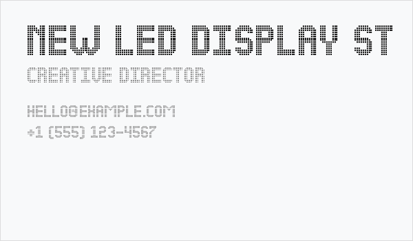 NEW LED DISPLAY ST Business Card