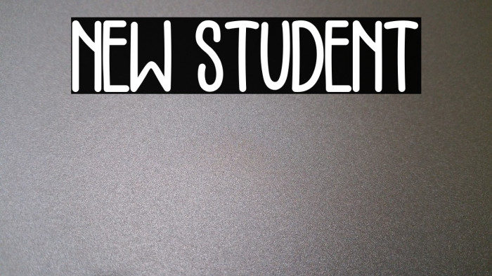 NEW STUDENT Example 2