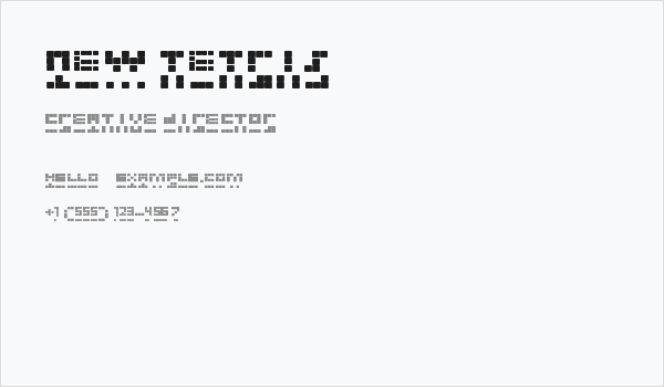 NEW TETRIS Business Card