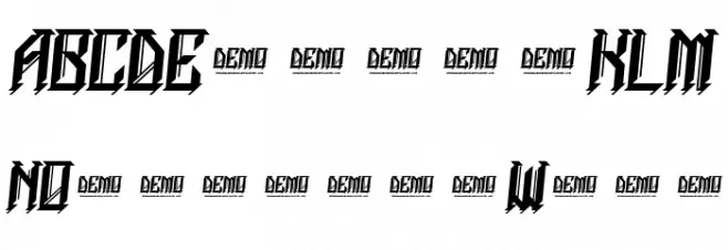 NEWBLACKDEMO Шрифта ВЕРХНИЙ