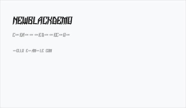 NEWBLACKDEMO Business Card