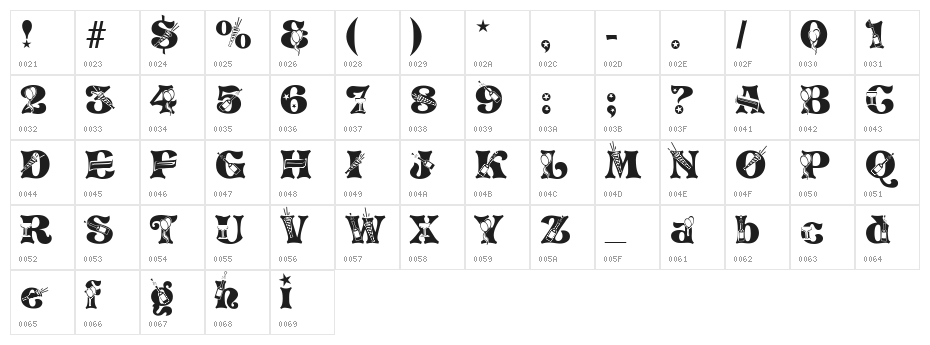 NEWYEARS Character Map