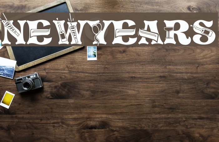 NEWYEARS Font examples