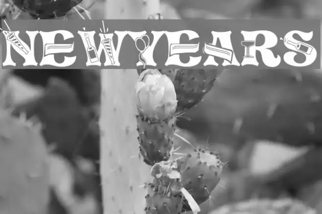 NEWYEARS Font examples