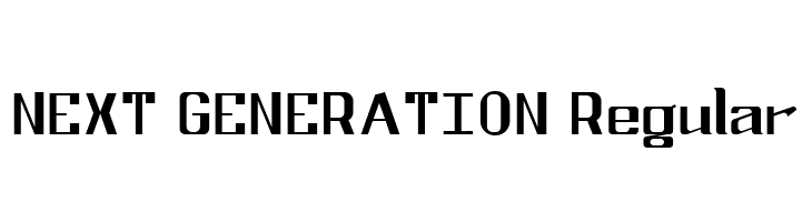 NEXT GENERATION Regular  नि: शुल्क फ़ॉन्ट्स डाउनलोड