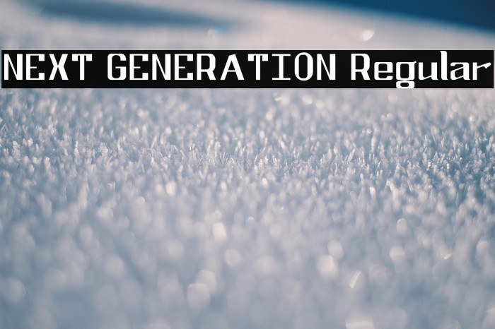 NEXT GENERATION Regular Example 1