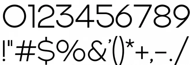 NEXTART-Light Font OTHER CHARS