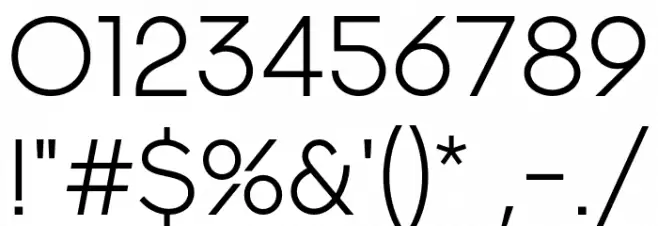 NEXTART-Light Font OTHER CHARS