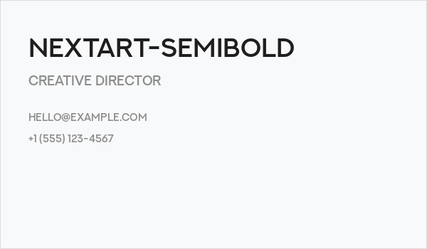 NEXTART-SemiBold Business Card